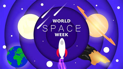 World space week day, Banner poster design template for world space ...