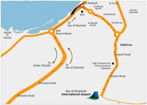 Ras Al Khaimah International Airport - Location Map