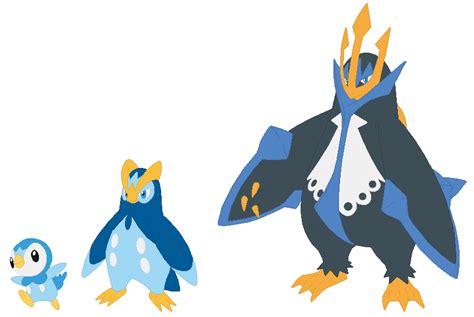 Piplup, Prinplup and Empoleon Base by SelenaEde on DeviantArt