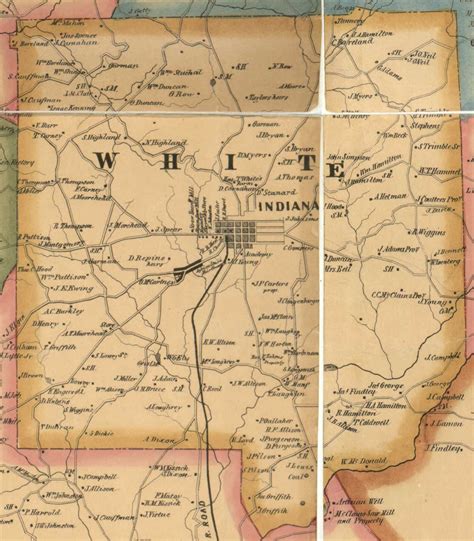 Indiana County Pennsylvania 1856 Old Wall Map With Homeowner | Etsy