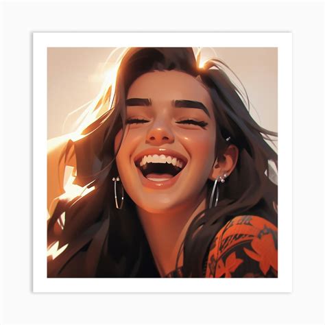 Dua Lipa Laughing At A Joke 1 2 Art Print by SonicBoom - Fy