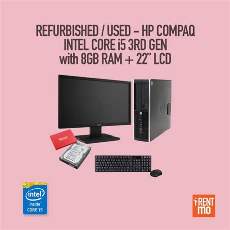Refurbished HP COMPAQ 6300 - Intel Core i5, 8GB RAM, 120SSD, 22" LCD - Buy, Rent, Pay in ...