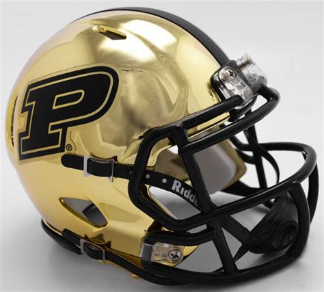 Purdue Boilermakers CHROME Riddell Speed Mini Football Helmet ...