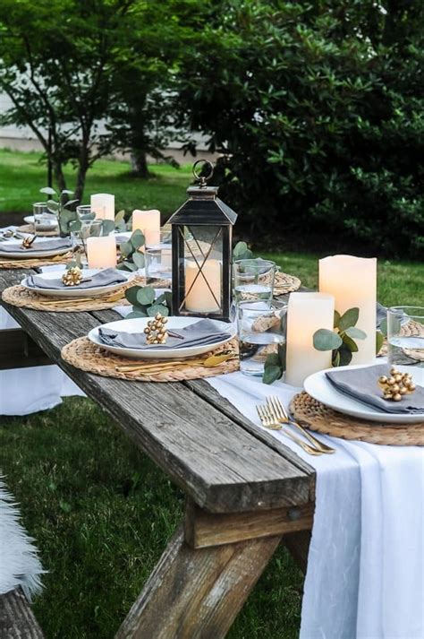 Lovely Outdoor Table Decor for a Dinner Al Fresco - Joyful Derivatives