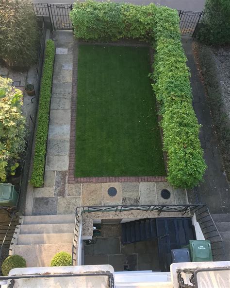 Birds eye view of the front garden here. #londongarden #birdseyeview #lawn #home # ...