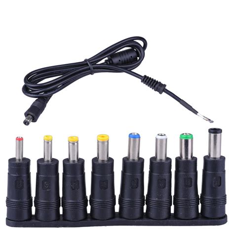 8x Power Plug Socket Connector Adapter Conversion w/ Universal Laptop ...