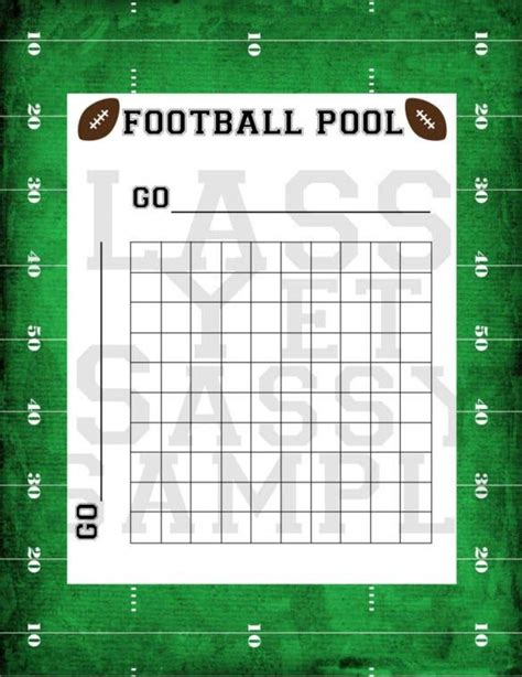 Football Pool Printable Sheets