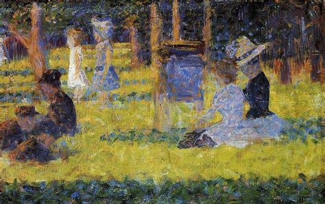 Study for A Sunday Afternoon on the Island of La Grande Jatte, 1884 Painting by Georges Seurat ...