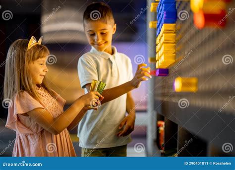 Kids Playing in Science Museum Stock Image - Image of together, indoors ...