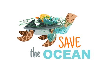 Save ocean poster (1349785) | Illustrations | Design Bundles