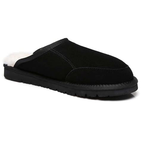 UGG Australian Shepherd Panel Scuff Slippers Black Mens Size 40 ...