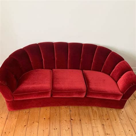 RED VELVET SOFA