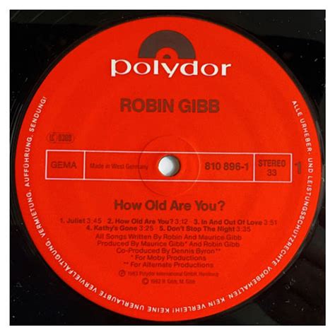 ROBIN GIBB - HOW OLD ARE YOU? | VINILO USADO