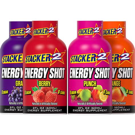 Stacker2 Energy Shots (12pk - 2 oz Bottles)