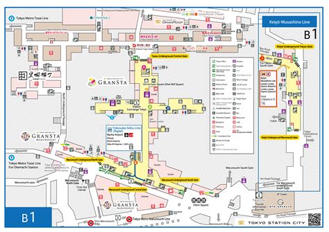 Tokyo Station Map[B1] | Tokyo station, Station map, Japan travel tips