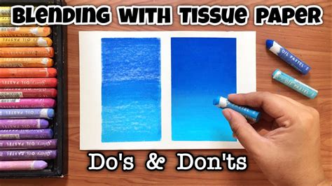 How to blend oil pastels with Tissue paper ~ Mungyo Oil Pastel blending techniques for beginners ...