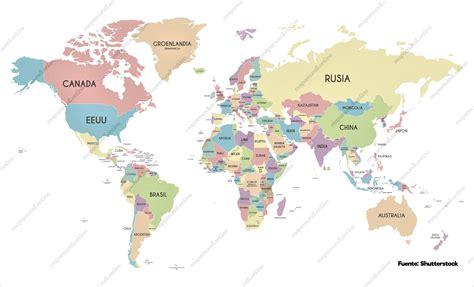 20+ Vector Mapa Mundi Paises PNG - Nueva