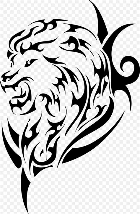 Lion Sleeve Tattoo Tribe, PNG, 1078x1645px, Lion, Art, Black, Black And ...