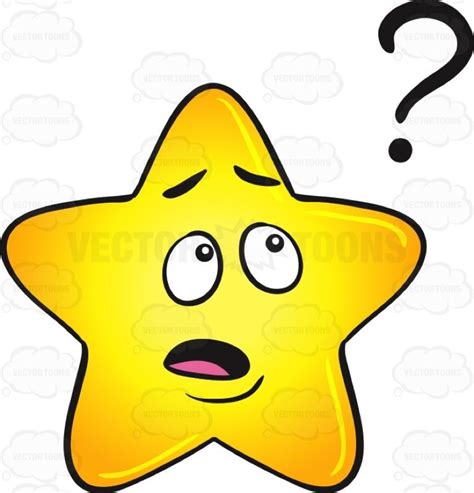 Clueless Gold Star Cartoon Looking At Floating Question Mark Emoji | Question mark, Cartoon ...