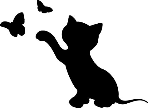 Kitten Cat Silhouette Clip art - animal silhouettes png download - 2314*1698 - Free Transparent ...