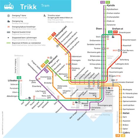 Oslo Tram Map - MapSof.net in 2023 | Map, Oslo, Norway