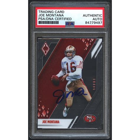 Joe Montana Signed Football Card (PSA Encapsulated) | Pristine Auction