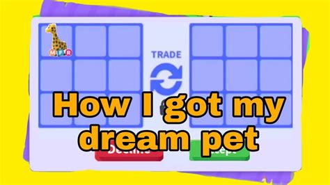 How I get my dream pet | Traderie Adopt Me - YouTube