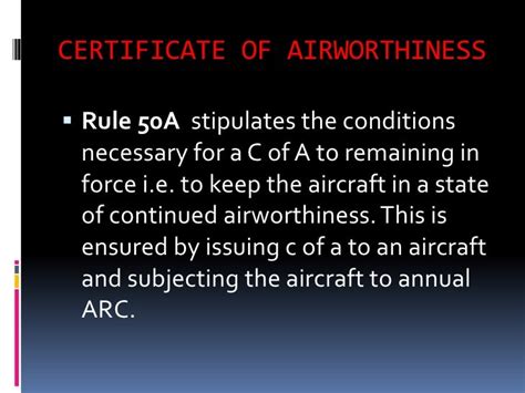 Airworthiness Review Certificate