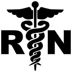 Medical Registered Nurse Hospital Sign Rn Symbol Sticker