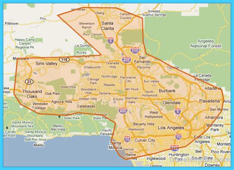 City Of Calabasas Map - TravelsMaps.Com