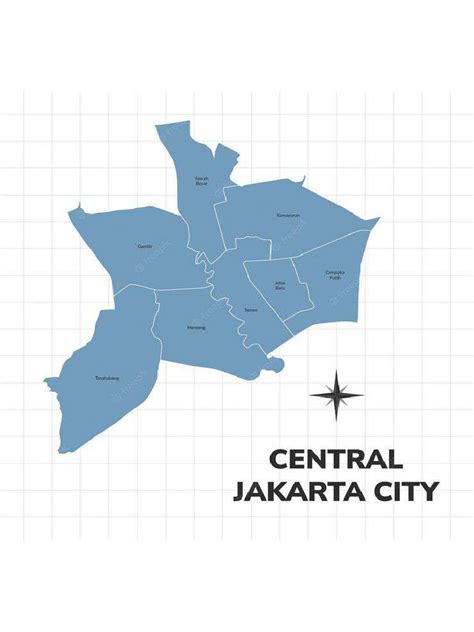 Central Jakarta City Map Illustration Map Cities Indonesia - 911493 4 | PDF