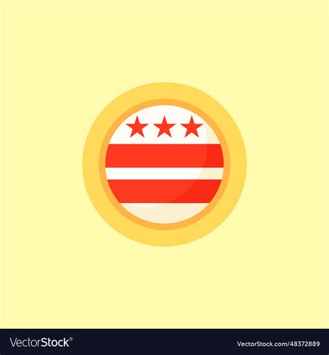 Washington dc - circular flag Royalty Free Vector Image