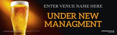 Under New Management Banner | Promote Your Pub