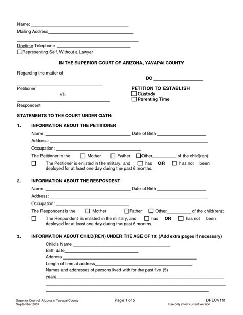 Child Custody Agreement Special Best S Of Temporary Guardianship - Free Printable Child Custody ...