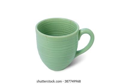 Isolated Light Green Ceramic Coffee Cup Stock Photo 387749968 ...