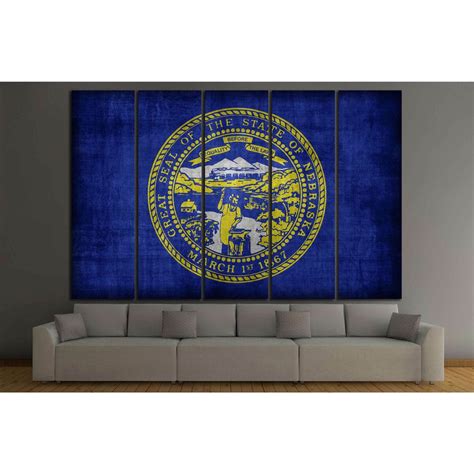 Nebraska flag №679 Ready to Hang Canvas Print – Zellart Canvas Prints