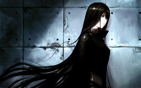 black, monochrome, dark, anime, original characters, darkness, image, screenshot, HD Wallpaper ...