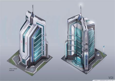 Futuristic architecture, Scifi building, Building concept