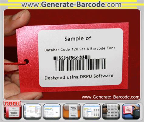 How to generate Databar code 128 set A barcode font