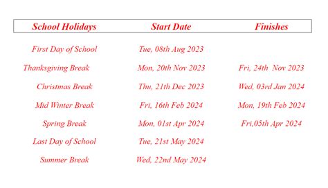 Muscogee County Public Schools Holiday Calendar 2023-2024 - My School ...