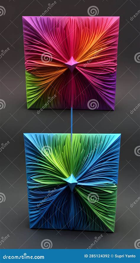 Creative Unique Shapes Colorful 3D Abstract for Background Generative Ai Stock Illustration ...