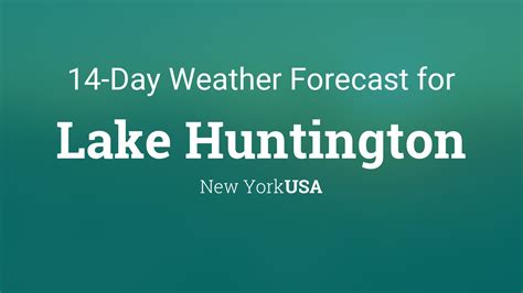 Lake Huntington, New York, USA 14 day weather forecast