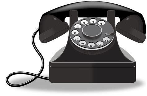 Telephone clipart rotary phone | Rotary phone, Phone, Clipart black and white