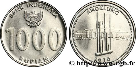 INDONESIA 1000 Rupiah emblème / angklung indonésien 2010 fwo_259566 ...