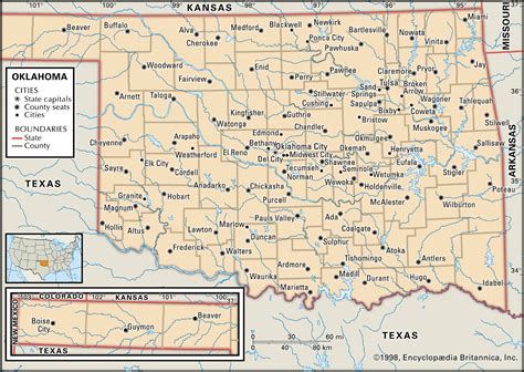 Map Of Texas Oklahoma And Colorado