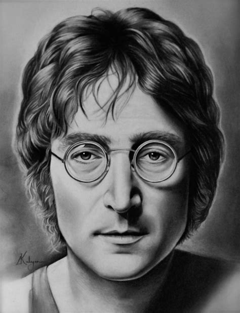 Stars Portraits - Portrait of John Lennon by lulukal - 201 | Celebrity caricatures, Portrait ...