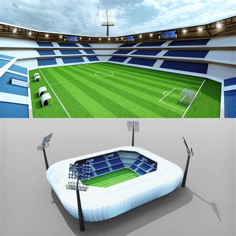 Football Soccer Stadium - 3D Model by murtazaboyraz