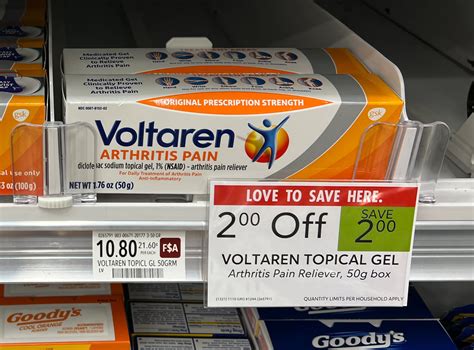 Nice Discount On Voltaren Arthritis Pain Gel At Publix – Just $6.30 (Regular Price $10.80 ...