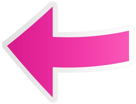 Pink Arrow Left Transparent PNG Clip Art Image | Clip art, Art images ...