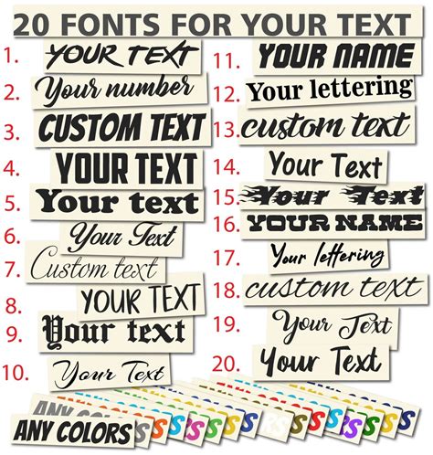 Personalized Lettering Vinyl Sticker With Your Own Custom Text Name ...